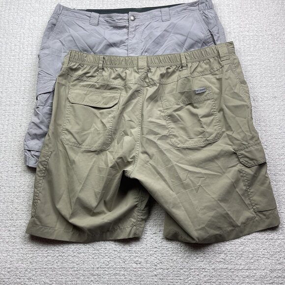 Lot x2 Columbia Sportswear Company Shorts Men 42 Waist 10 Inseam Fishing Hiking - Picture 7 of 8